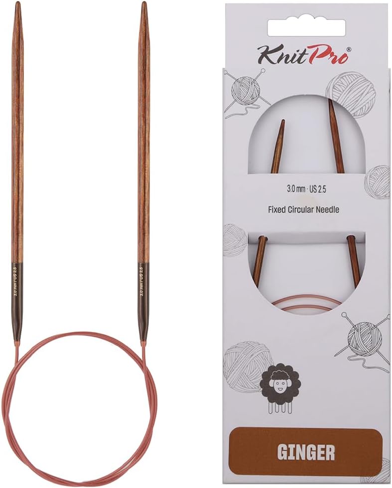 KnitPro Knitting Pins Circular Fixed Ginger 40cm x 3.00mm