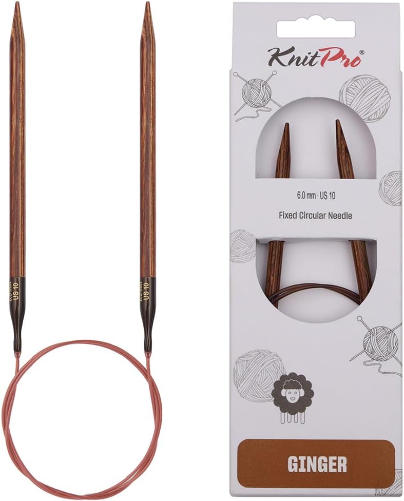 KnitPro Knitting Pins Circular Fixed Ginger 40cm x 6.00mm