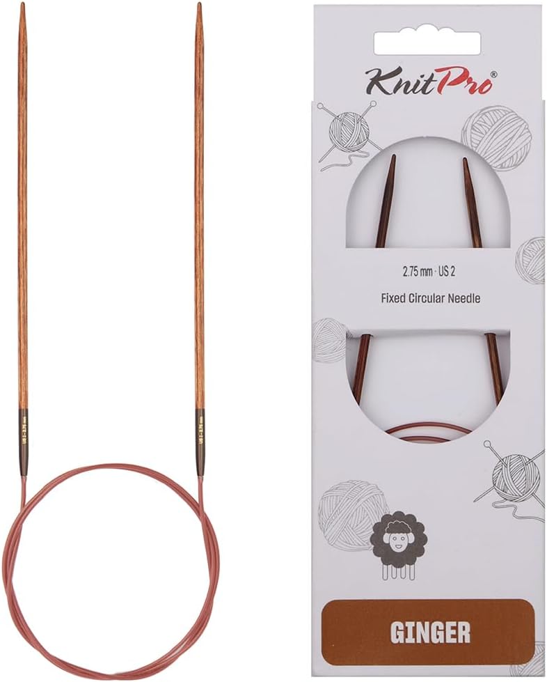 KnitPro Knitting Pins Circular Fixed Ginger 100cm x 2.75mm