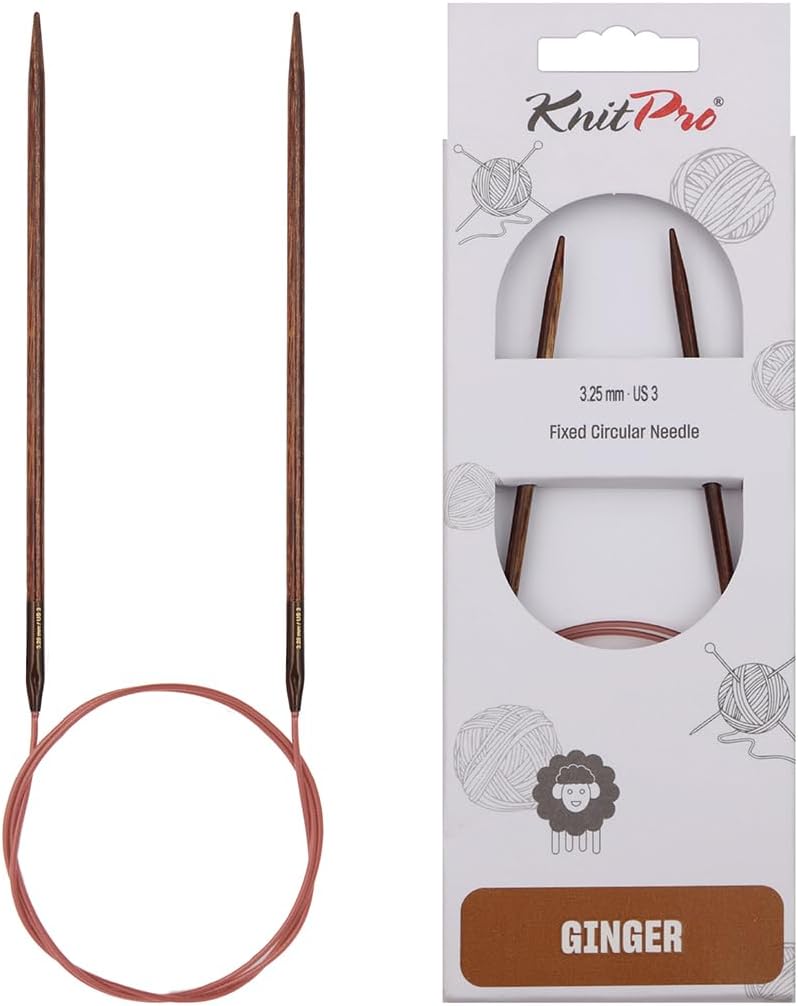 KnitPro Knitting Pins Circular Fixed Ginger 100cm x 3.25mm
