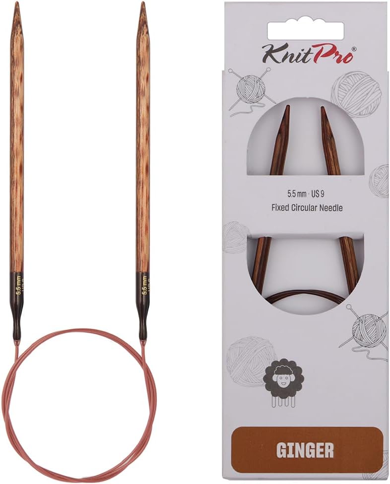 KnitPro Knitting Pins Circular Fixed Ginger 100cm x 5.50mm