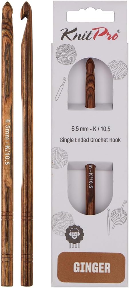 KnitPro Crochet Hook Ginger 15cm x 6.50mm K/10.5 (Single Ended)