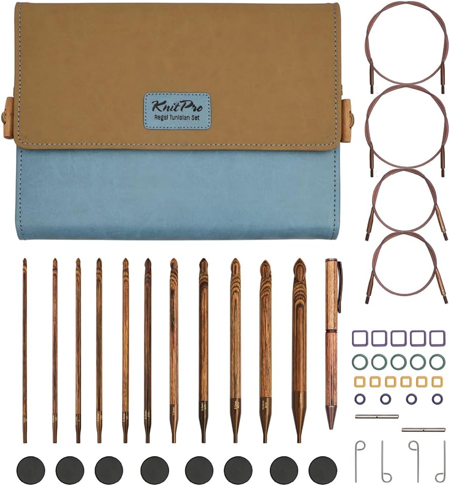 KnitPro Crochet Hook Ginger Regal Tunisian Set