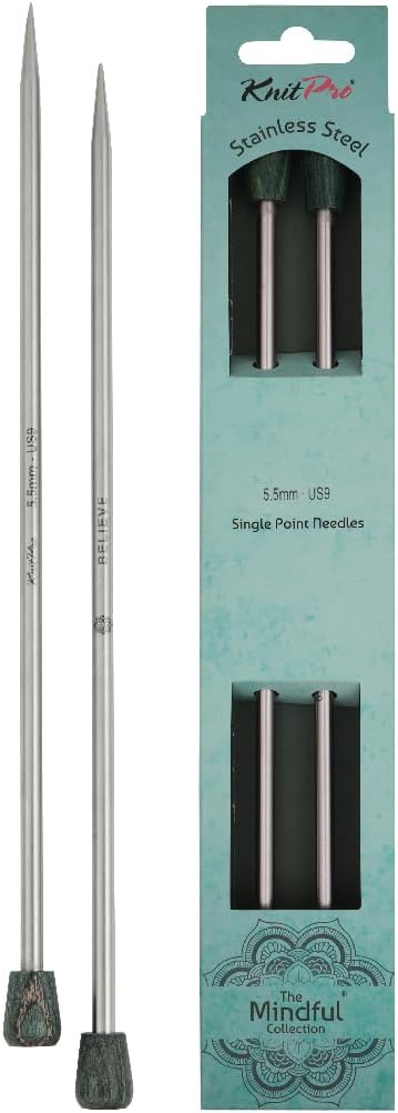 KnitPro Knitting Pins Single-Ended The Mindful Collection 40cm x 5.50mm (Pair)