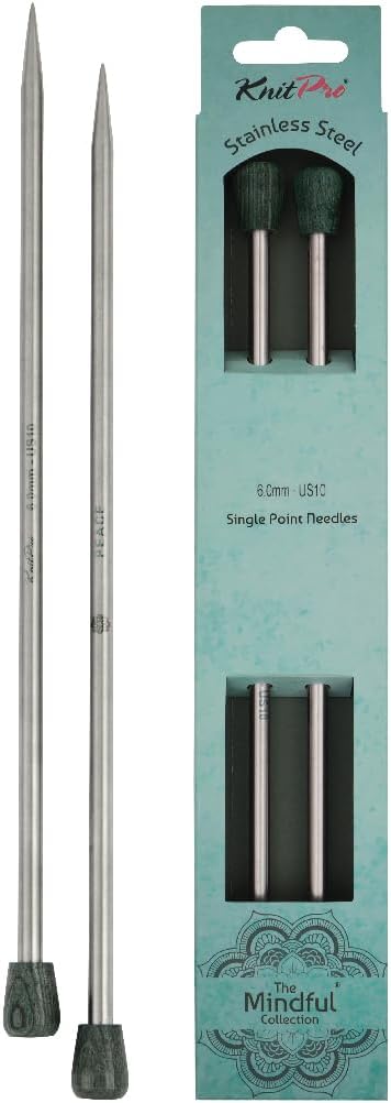 KnitPro Knitting Pins Single-Ended The Mindful Collection 40cm x 6.00mm (Pair)