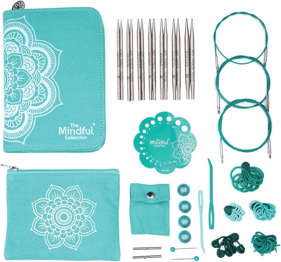 KnitPro Knitting Pin Set Circular Interchangeable (13cm) Mindful Collection - Hope