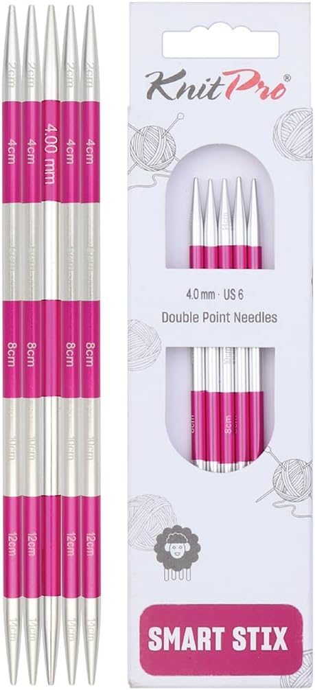 KnitPro Knitting Pins Double-Ended Smartstix Pink 14cm x 4.00mm (5pc)