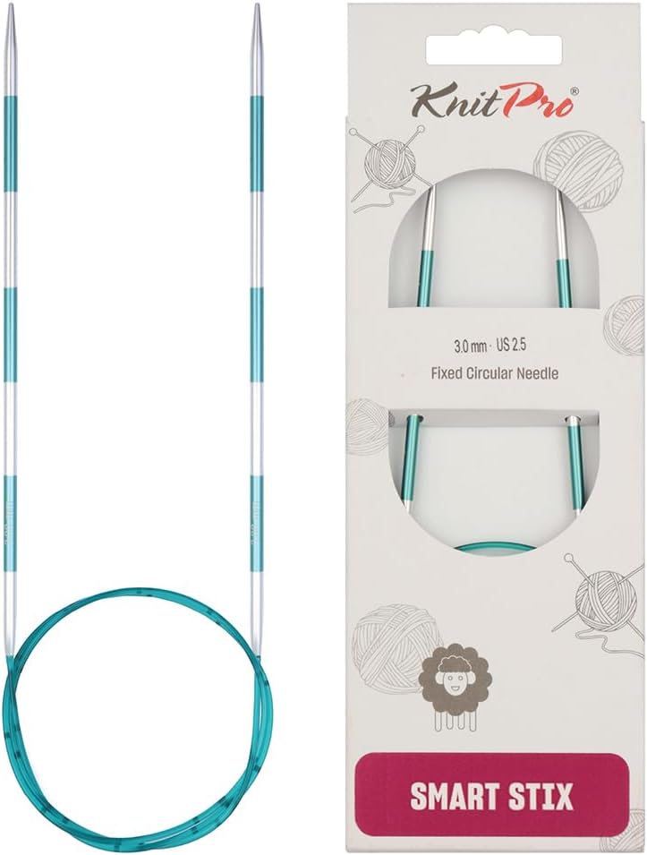 KnitPro Knitting Pins Circular Fixed Smart Stix Green 80cm x 3.00mm