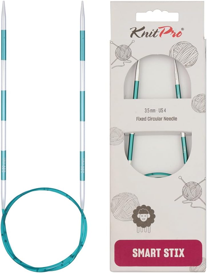 KnitPro Knitting Pins Circular Fixed Smart Stix Green 80cm x 3.50mm