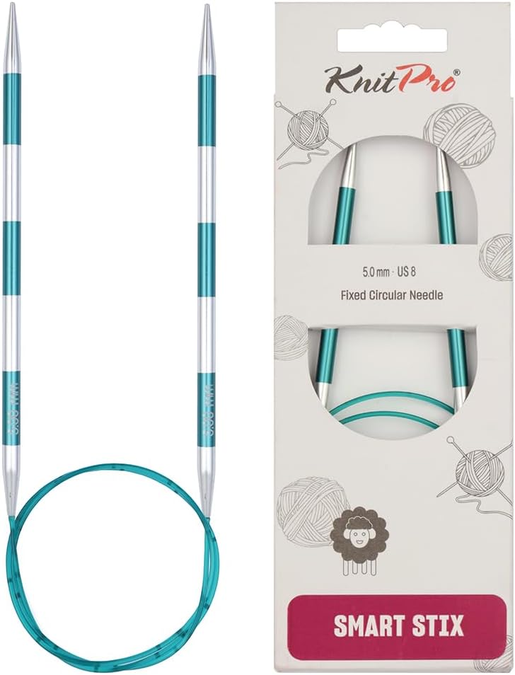 KnitPro Knitting Pins Circular Fixed Smart Stix Green 80cm x 5.00mm