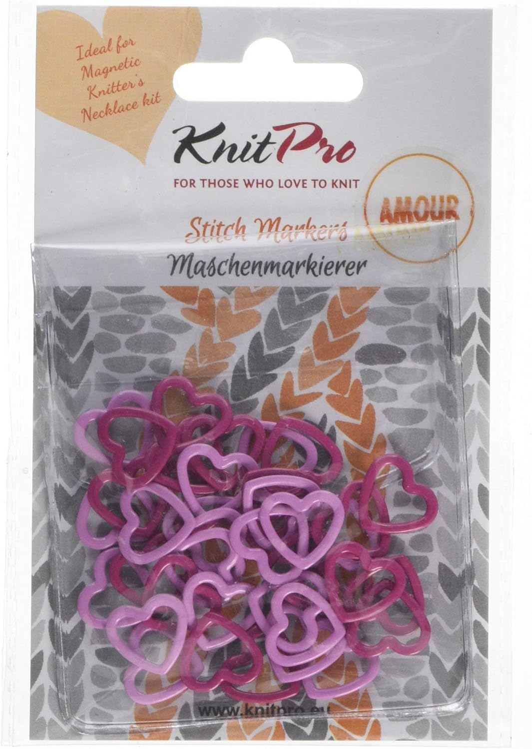 KnitPro Metal Stitch Markers: Amour (40pc)