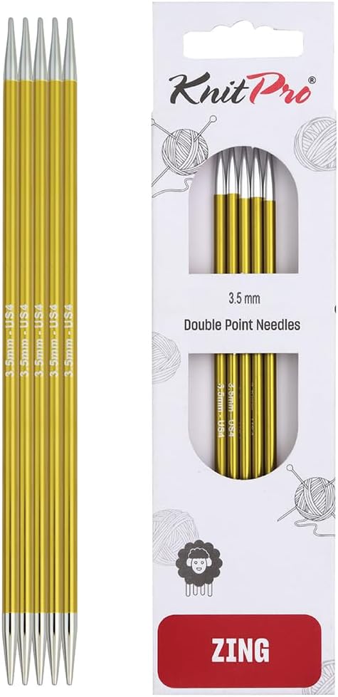 KnitPro Knitting Pins Double-Ended Zing 20cm x 3.50mm (5pc)