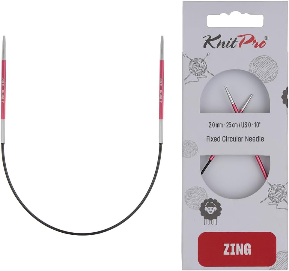 KnitPro Knitting Pins Circular Fixed Zing 22.5cm x 2.00mm