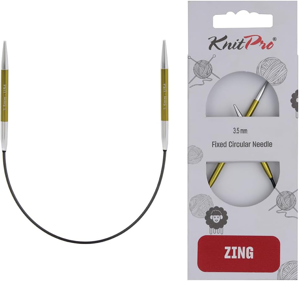 KnitPro Knitting Pins Circular Fixed Zing 22.5cm x 3.50mm