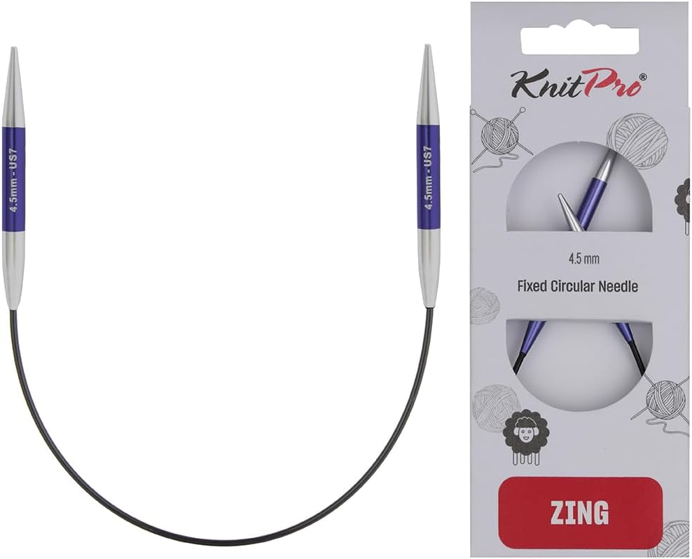 KnitPro Knitting Pins Circular Fixed Zing 22.5cm x 4.50mm
