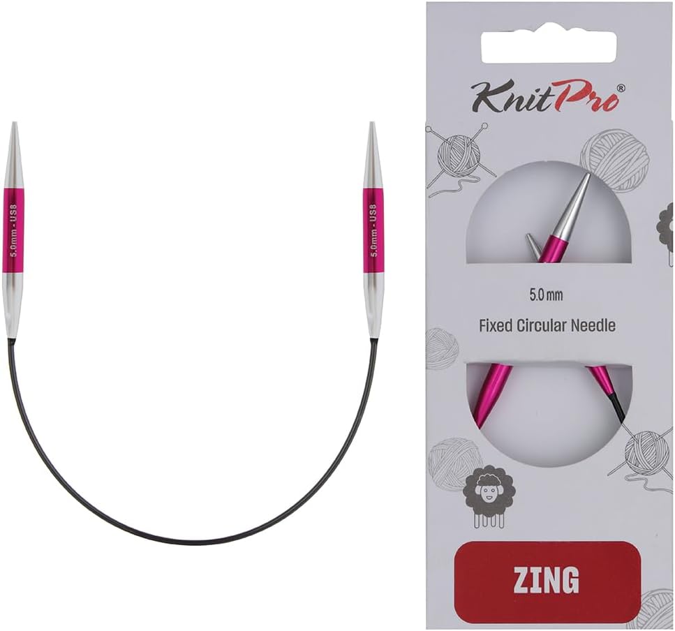 KnitPro Knitting Pins Circular Fixed Zing 22.5cm x 5.00mm