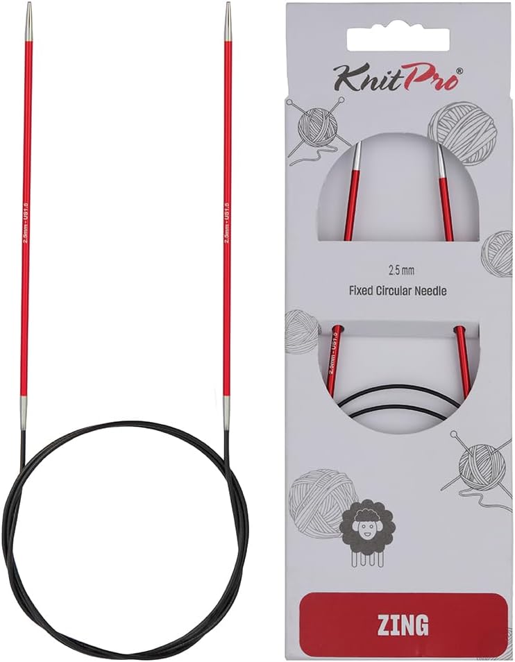 KnitPro Knitting Pins Circular Fixed Zing 100cm x 2.50mm