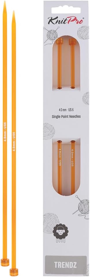 KnitPro Knitting Pins Single-Ended Trendz 15cm x 4.00mm (Pair)