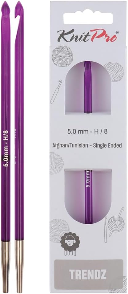 KnitPro Crochet Hook Trendz Interchangeable Tunisian (Afghan) 5.00mm
