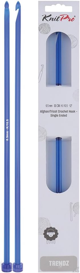 KnitPro Crochet Hook Trendz Tunisian 30cm x 6.50mm (Single Ended)
