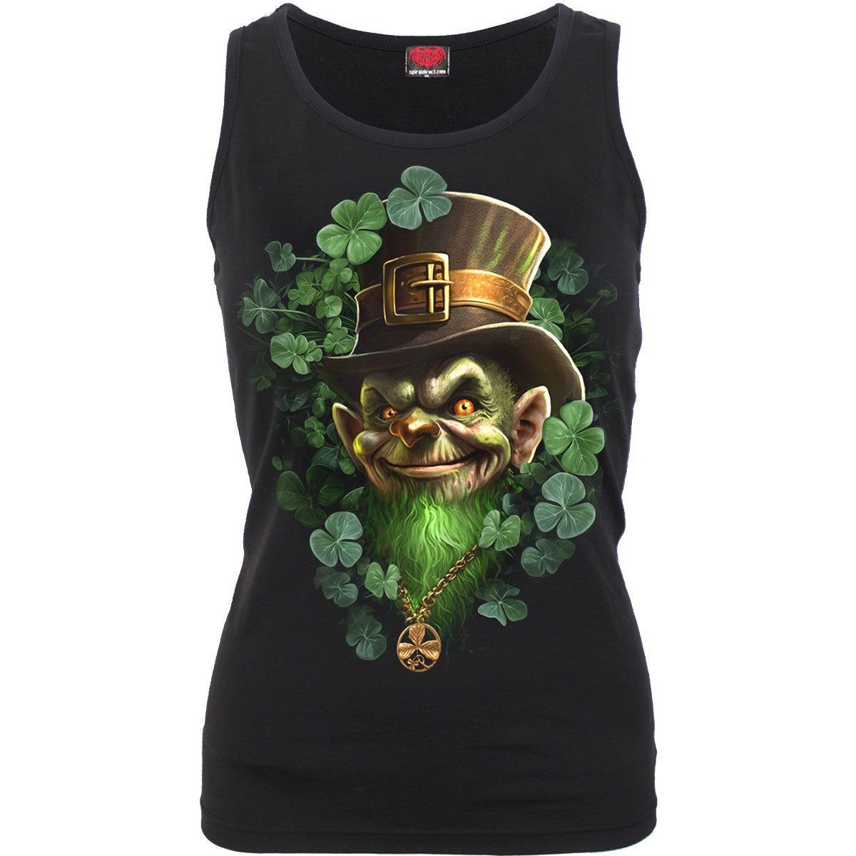 Spiral Ladies Razor Back Vest T-Shirt Shenanigans Black (XXL)