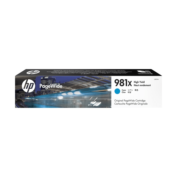 HP 981X Cyan High Capacity Ink Cartridge 116ml for HP PageWide Enterprise 556/586
