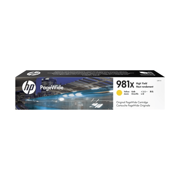 HP 981X Yellow High Capacity Ink Cartridge 116ml for HP PageWide Enterprise 556/586