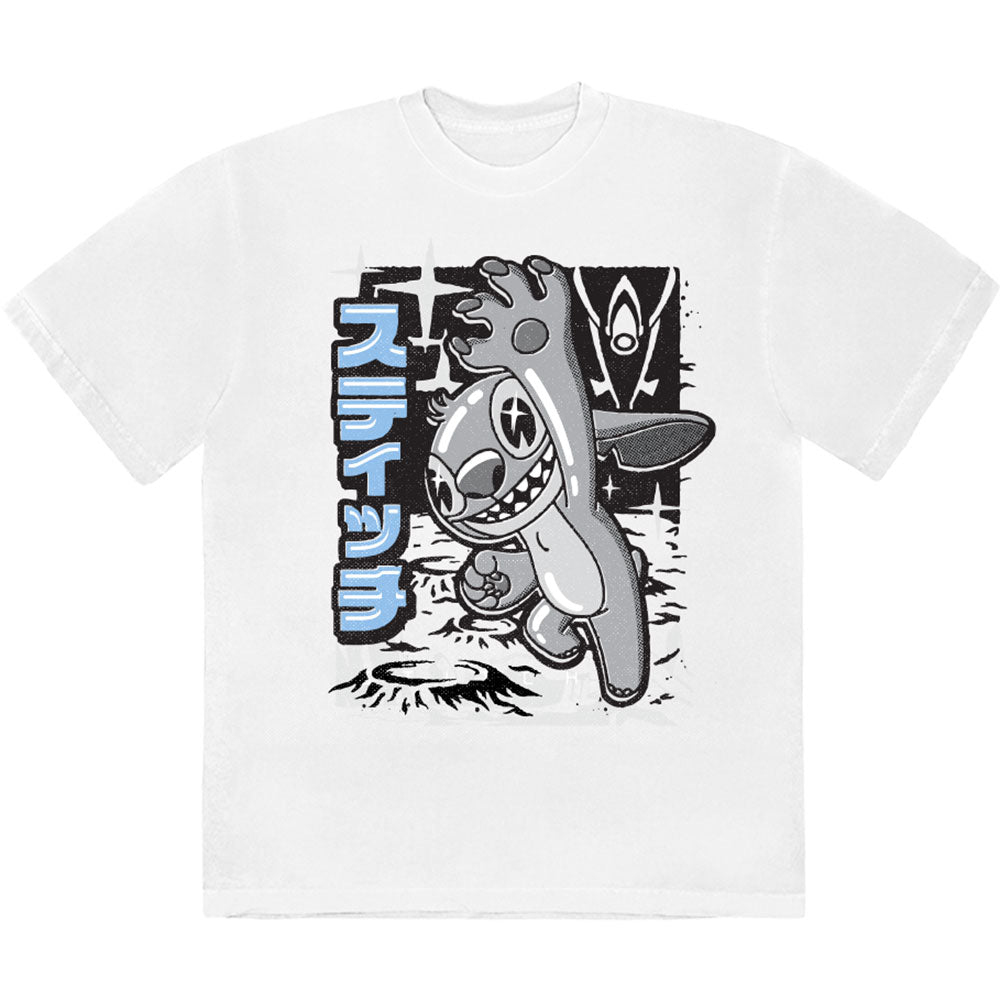 Disney Unisex T-Shirt Lilo & Stitch Jump Black & White (XXL)