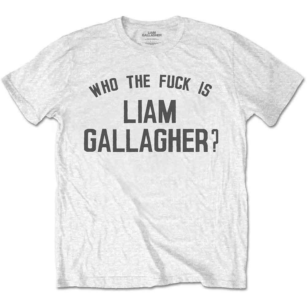 Liam Gallagher Unisex T-Shirt Who the F**k White (XXL)