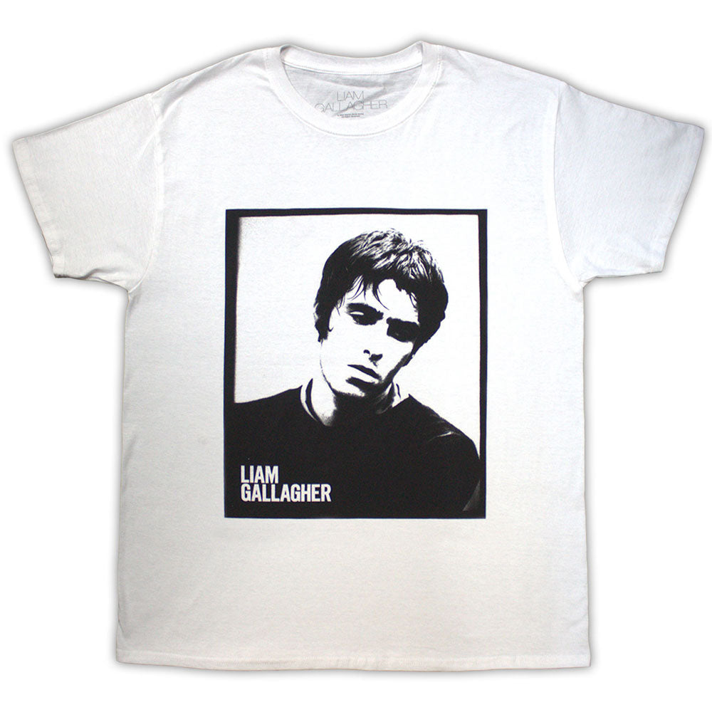 Liam Gallagher Unisex T-Shirt Framed Photo White (L)