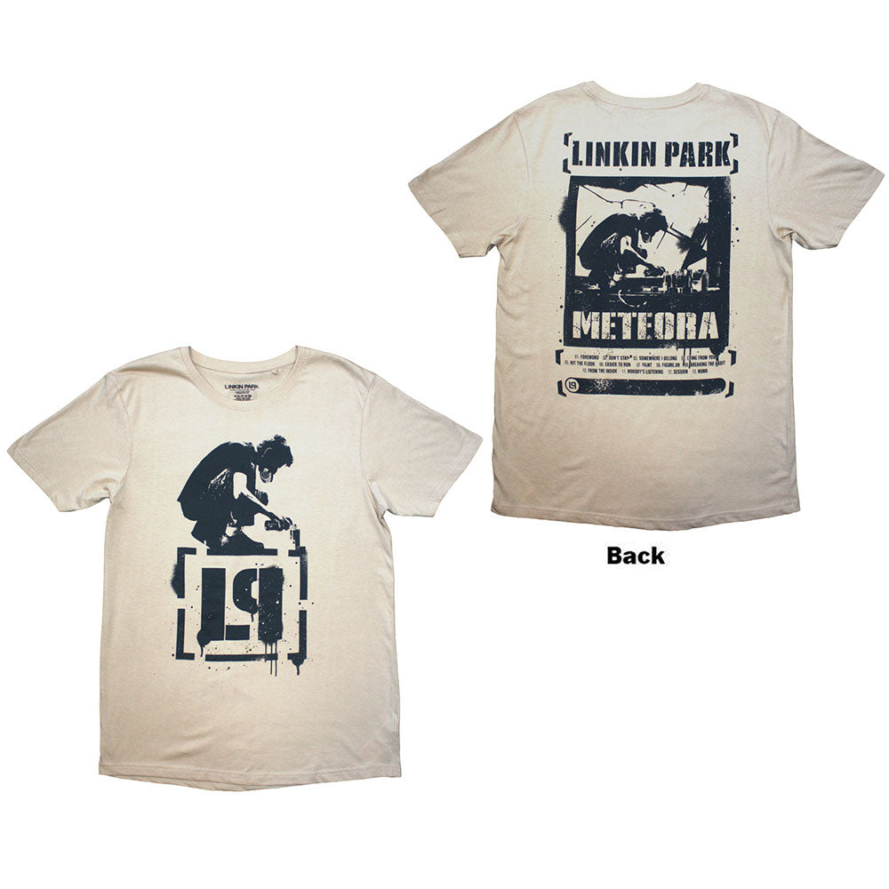 Linkin Park Unisex T-Shirt Meteora (Back Print) Sand (XXL