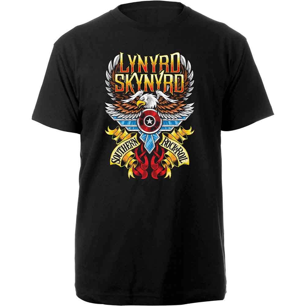 Lynyrd Skynyrd Unisex T-Shirt Southern Rock & Roll Black (L)