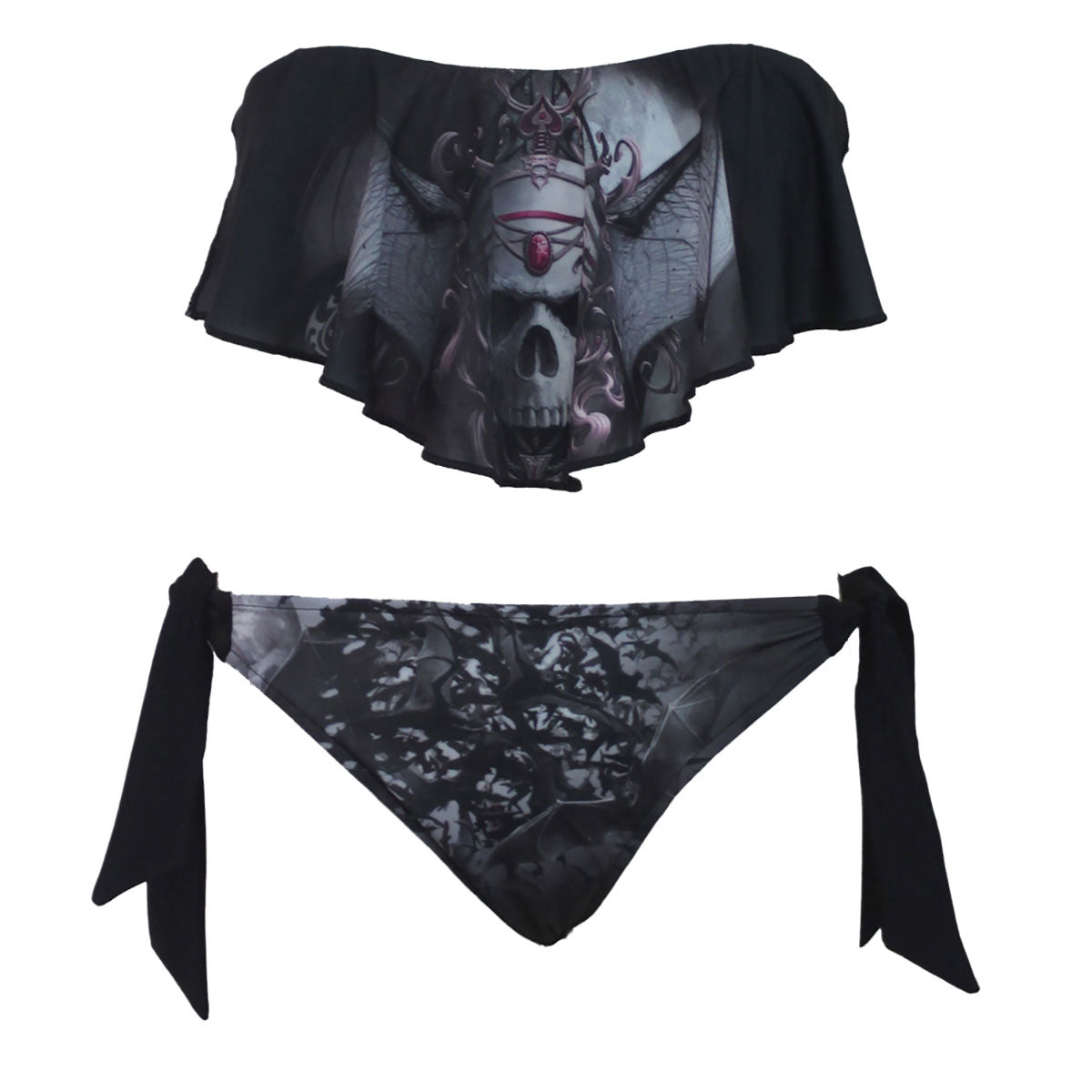 Spiral Ladies Bikini Goth Nights (All Over Print) Black (XXL)
