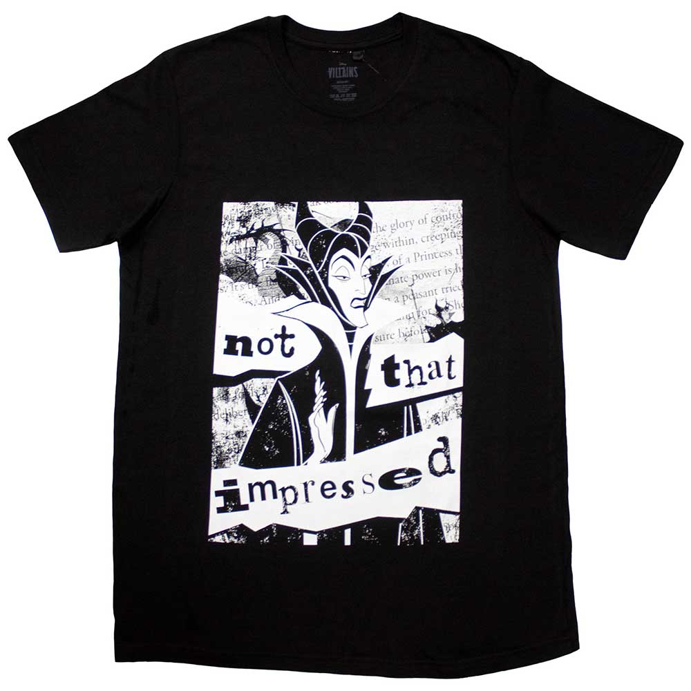 Disney Sleeping Beauty Unisex T-Shirt Maleficent Not That Impressed Black (M)