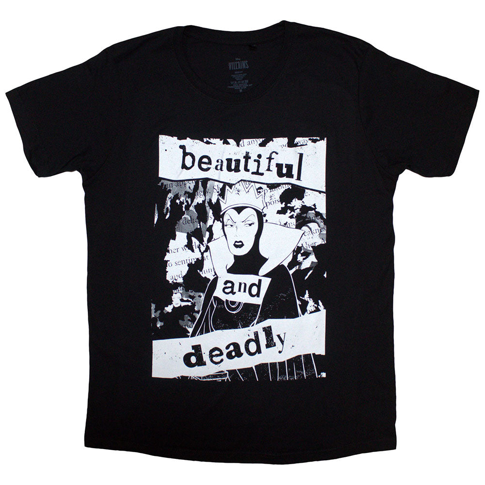 Maleficent Unisex T-Shirt Maleficent Beautiful & Deadly Black (S)
