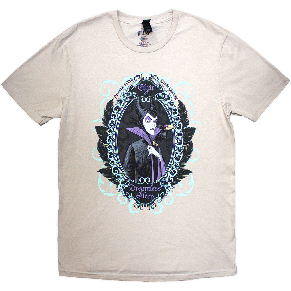 Disney Unisex T-Shirt Sleeping Beauty Maleficent Dreamless Sleep Sand (XL)