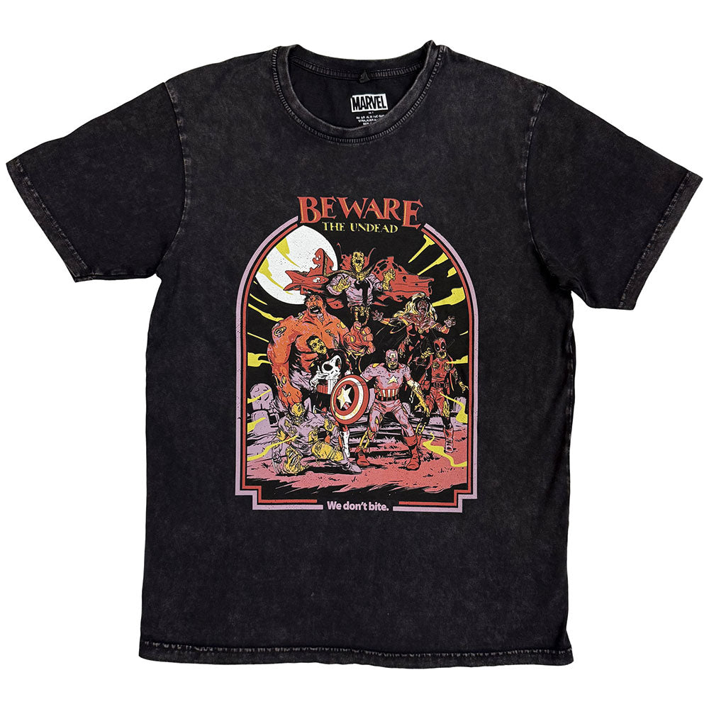 Marvel Comics Unisex Stone Wash T-Shirt We Don't Bite Black (XXL)