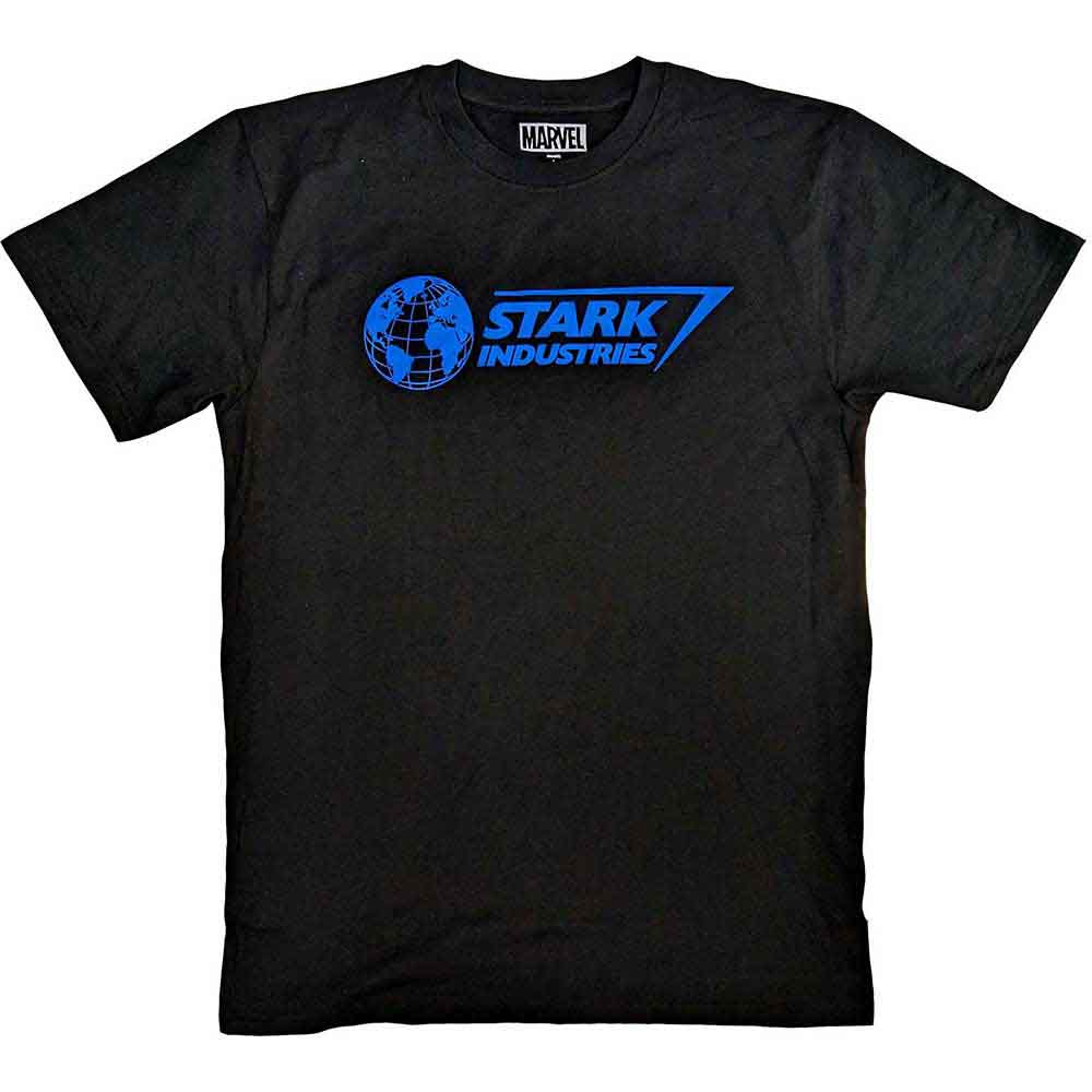 Marvel Comics Unisex T-Shirt Stark Industries Blue Black (XL)