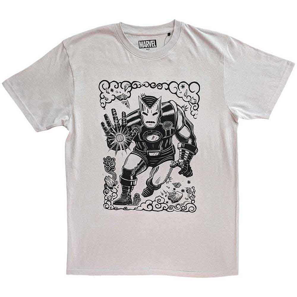 Marvel Comics Unisex T-Shirt Iron Man Sketch Natural (XL)