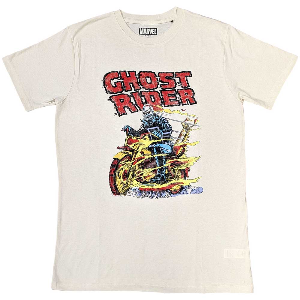 Marvel Comics Unisex T-Shirt Ghost Rider Bike Sand (XXL)