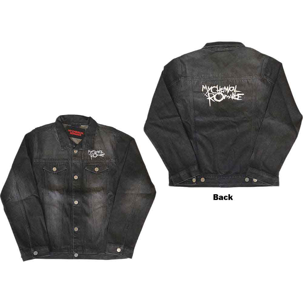 My Chemical Romance Unisex Denim Jacket Logo (Back Print) Black (S)