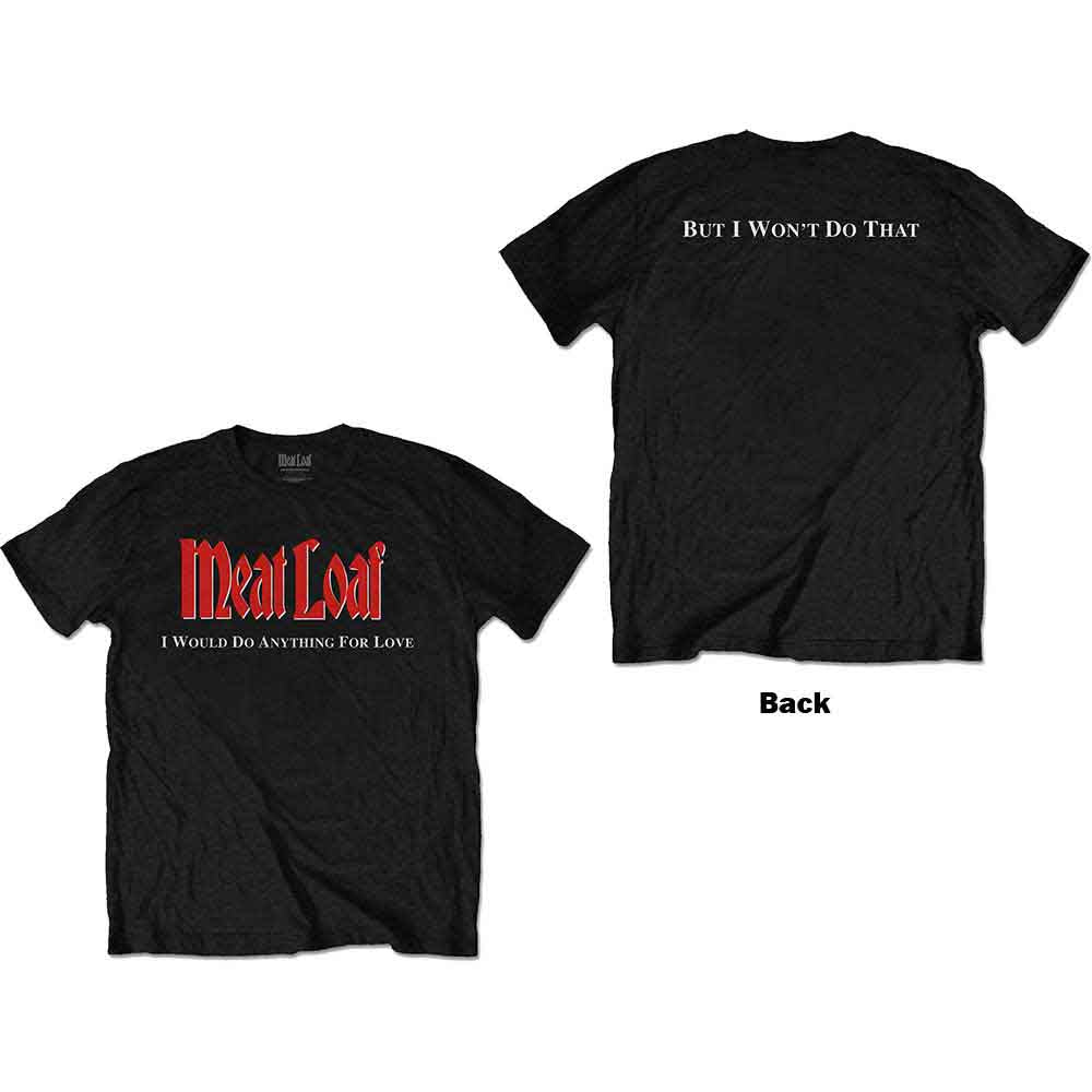 Meat Loaf Unisex T-Shirt IWDAFLBIWDT (Back Print) Black (M)