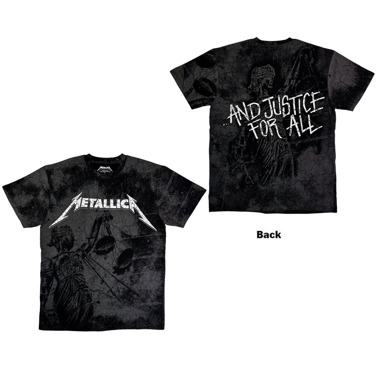 Metallica Unisex T-Shirt Justice (Wash Collection) Black (XL)