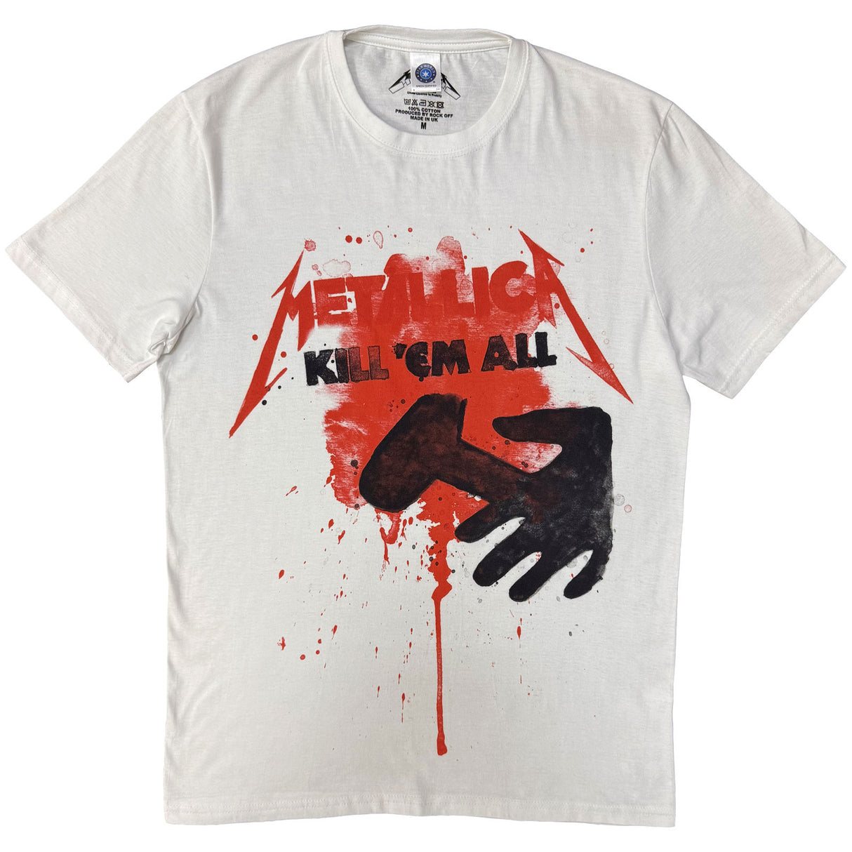 Metallica Unisex T-Shirt Kill Them All Splats White (M)
