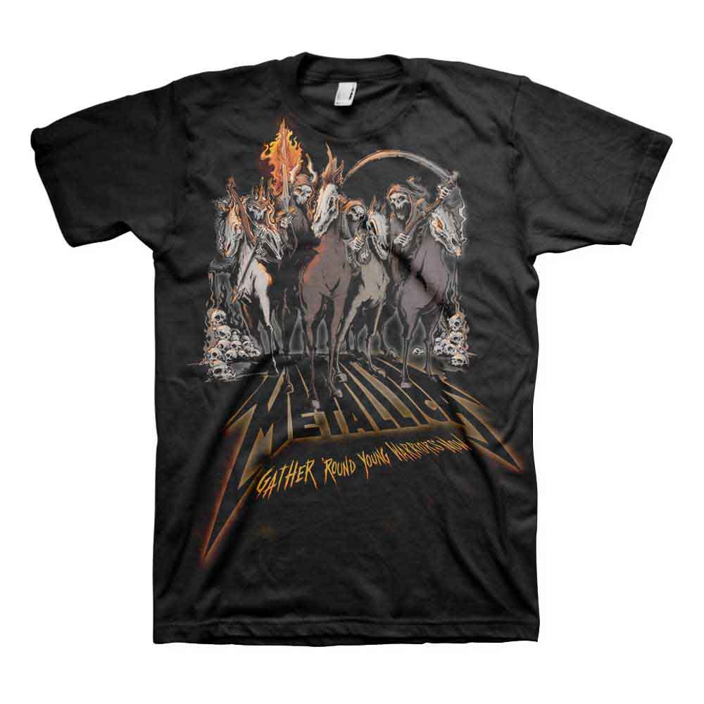 Metallica Unisex T-Shirt 40th Anniversary Horsemen Black (XXL)