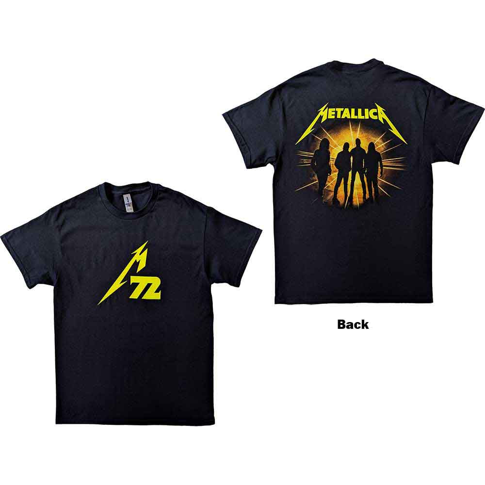 Metallica Unisex T-Shirt 72 Seasons Strobes Photo (Back Print) Black (L)