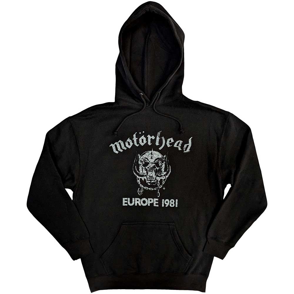 Motorhead Unisex Pullover Hoodie Europe 81 Black (M)