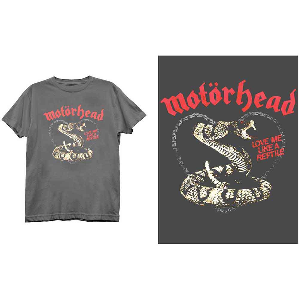 Motorhead Unisex T-Shirt Love Me Like A Reptile Grey (M)