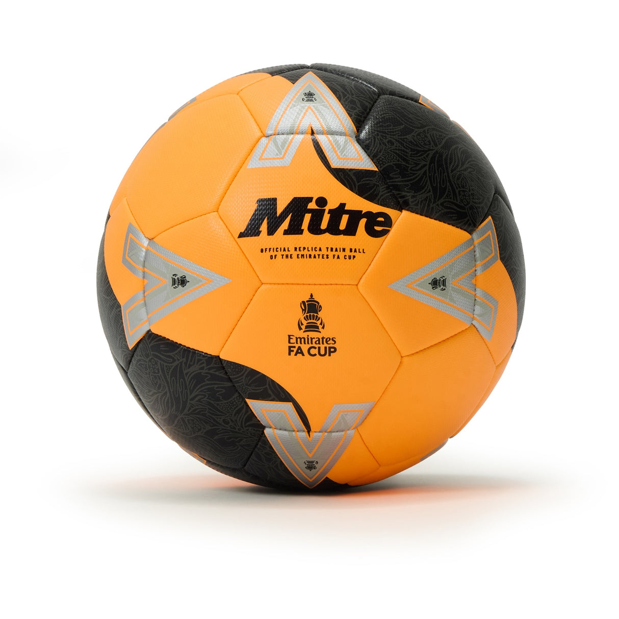 Mitre FA Cup Football 2025/2026 Season Orange/Black (Size 4)