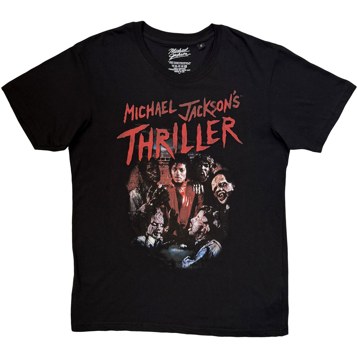 Michael Jackson Unisex T-Shirt Thriller Zombies Black (XL)